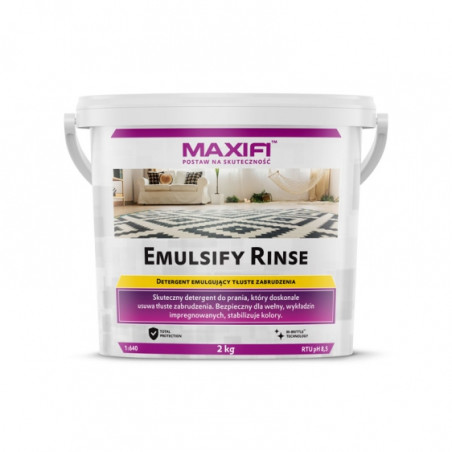 Maxifi Emulsify Rinse 2kg - detergent do prania ekstrakcyjnego tapicerki