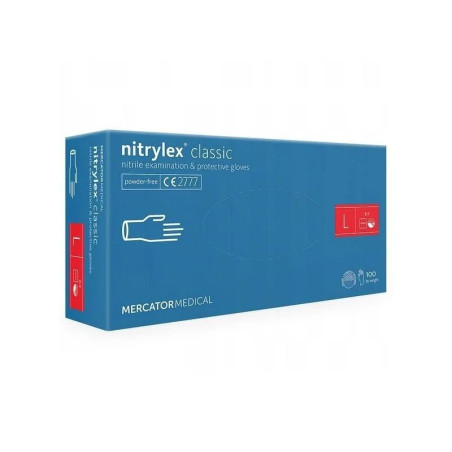 NITRYLEX rękawiczki niebieskie classic L 100 szt. 