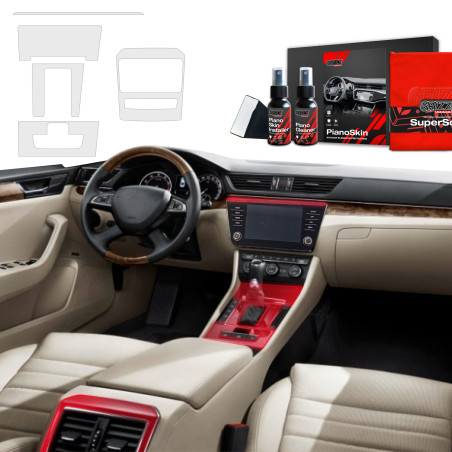 5w1 Grizz folia ochronna do wnętrza Skoda Superb 3 (2015-2024) Antyodciskowa PianoSkin