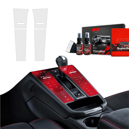 4w1 Grizz folia ochronna do wnętrza Porsche Macan S (2021-2024) Antyodciskowa PianoSkin