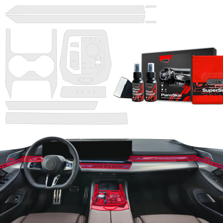 9w1 Grizz folia ochronna do wnętrza BMW 5 G60 (2023-2025) Antyodciskowa PianoSkin