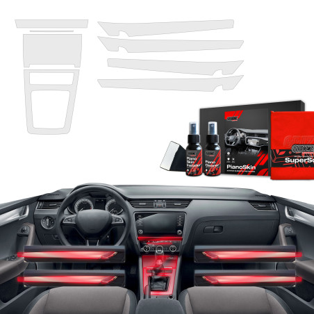 8w1 Grizz folia ochronna do wnętrza Skoda Octavia 3 (2017-2020) Antyodciskowa PianoSkin