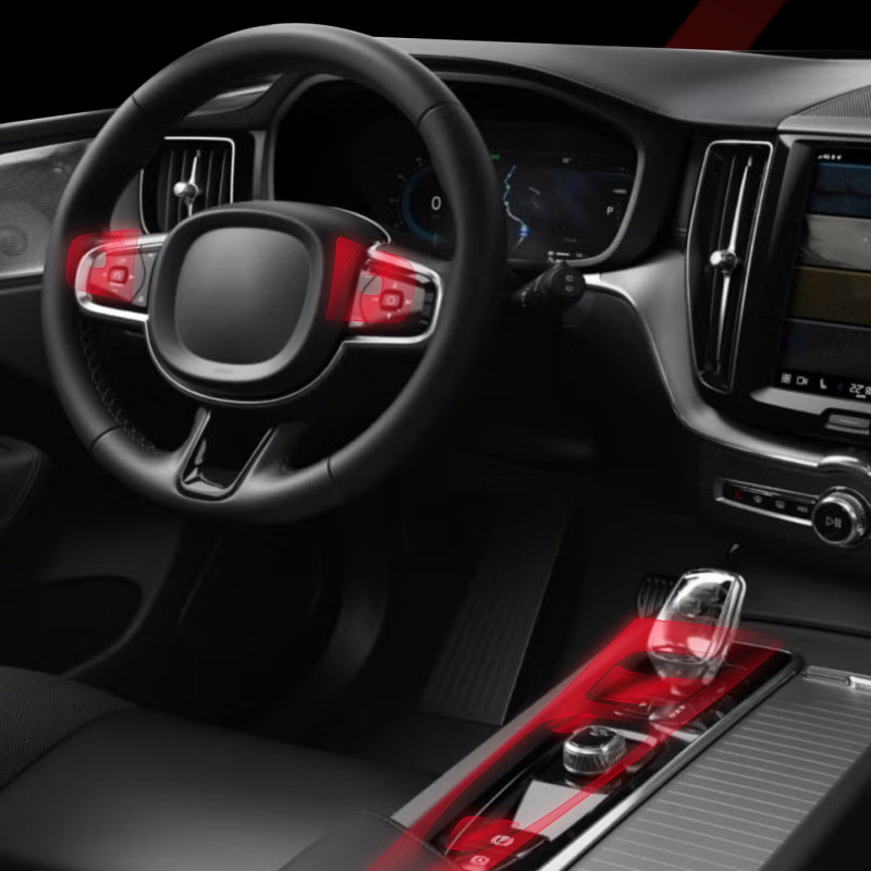 Grizz folia ochronna do wnętrza Audi S3 8Y (2020-2025) Bezbarwna PianoSkin