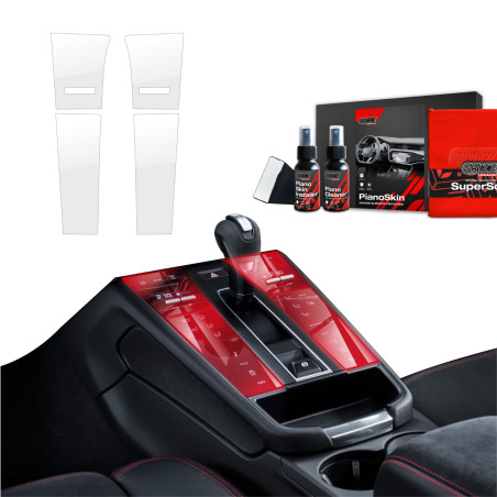 4w1 Grizz folia ochronna do wnętrza Porsche Macan GTS (2021-2024) Bezbarwna PianoSkin