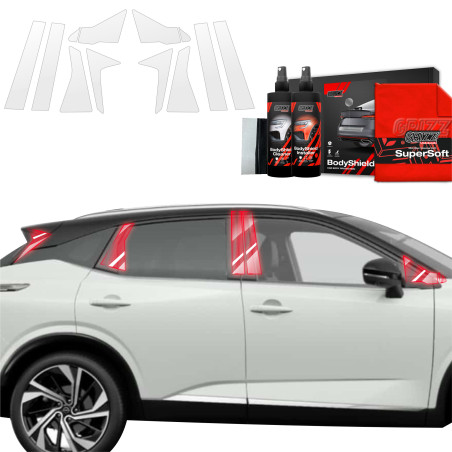 10w1 Folia ochronna na słupki Grizz do Nissan Qashqai 3 (2021-2024)