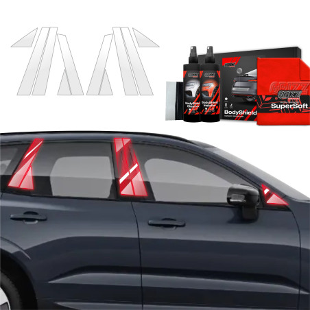 10w1 Folia ochronna na słupki Grizz do Volvo XC60 2 (2022-2025)